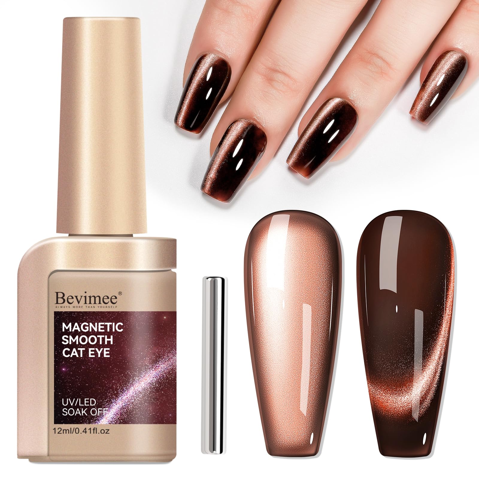 Dark Brown Cat Eye Gel Polish