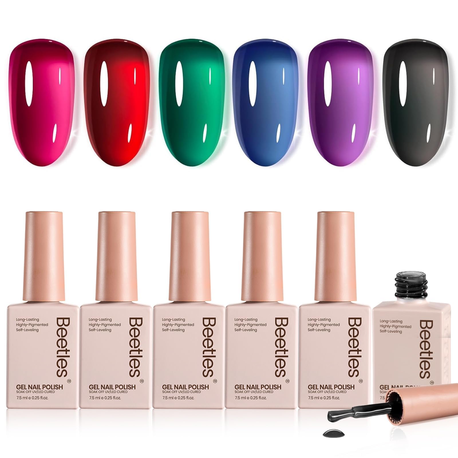 Jelly Gel Nail Polish - 6 Colors