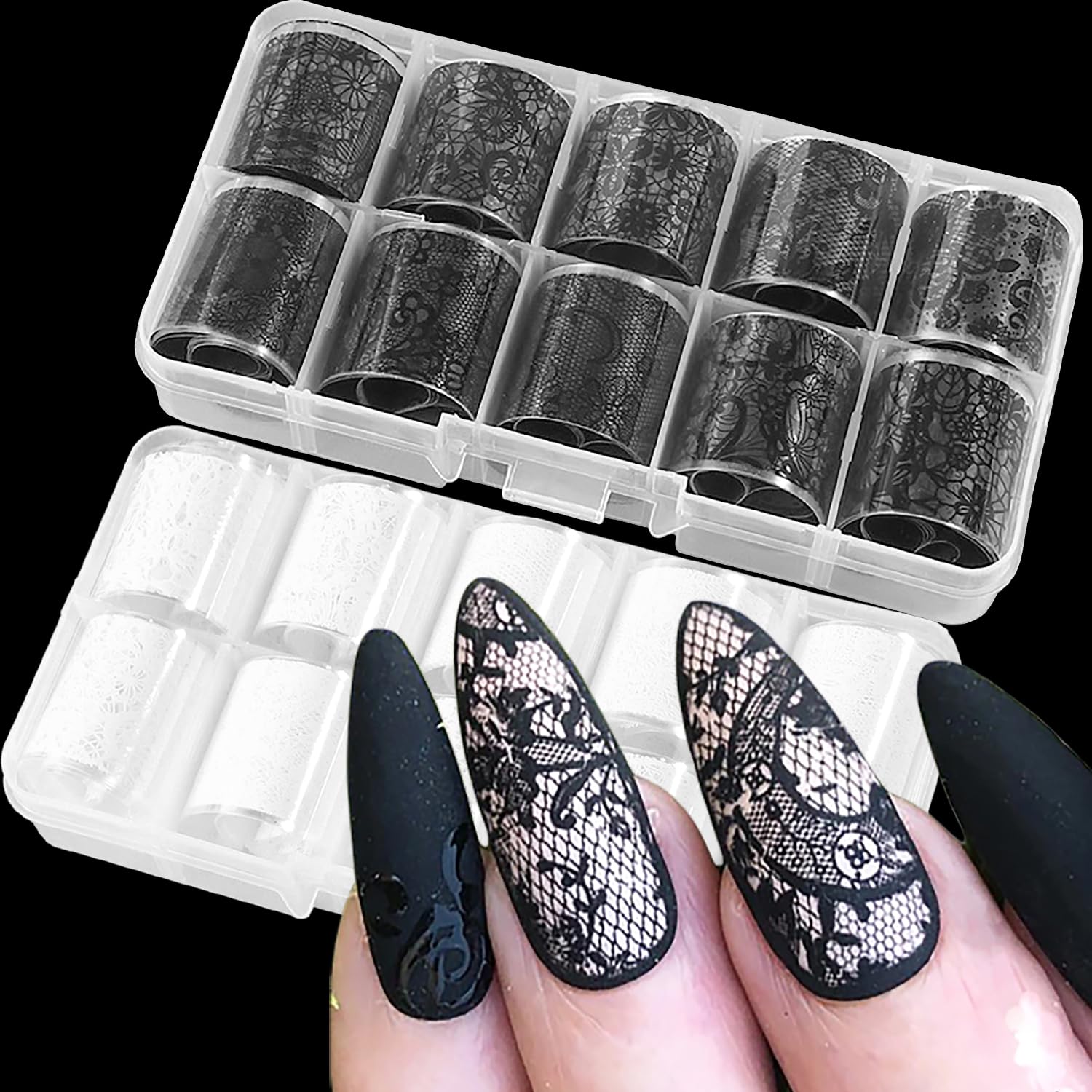 Lace Nail Transfer Foil - 20 Rolls