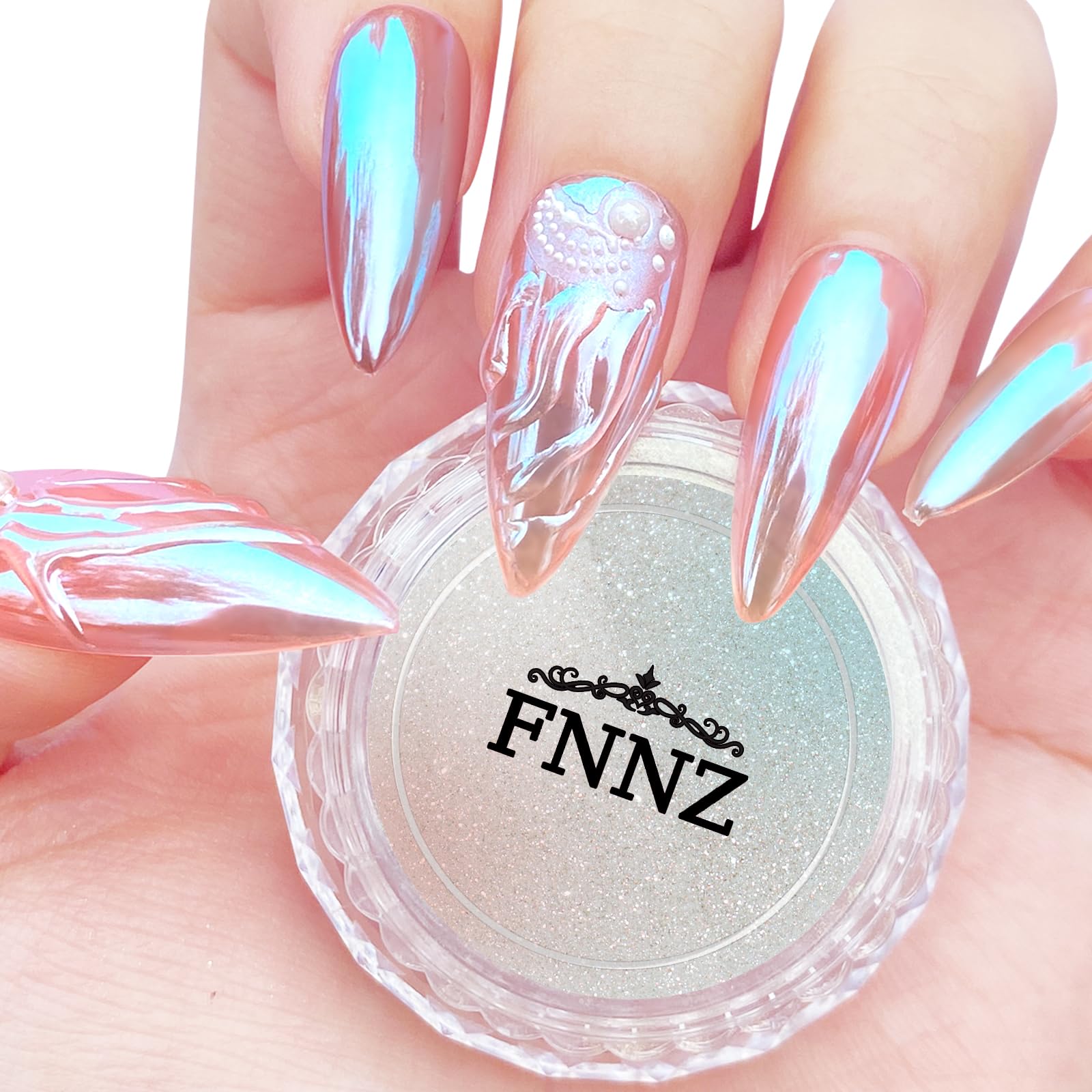 Unicorn Chrome Nail Powder - Glacier Ocean